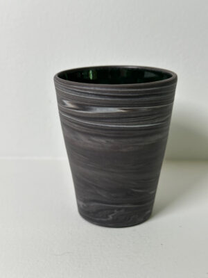 Marbled Black & White Porcelain Cup/Tumbler/Vessel
