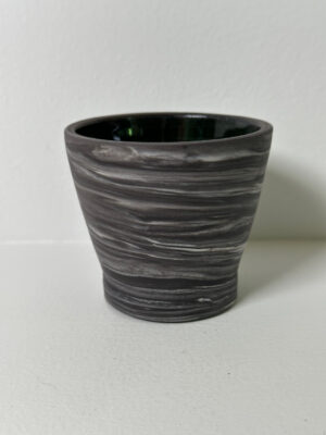 Marbled Black and White Porcelain Cup/Tumbler/Vessel