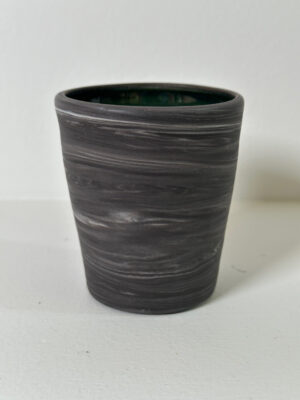 Marbled Black and White Porcelain Tumbler/Vessel