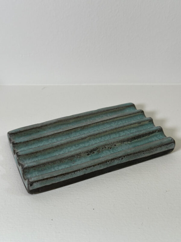 Vulcan Black Stoneware Soap Dish