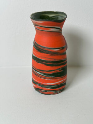 Marbled Mango, Green and White Porcelain Vase