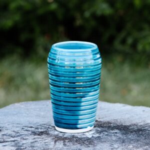Ribbed Stoneware Vase