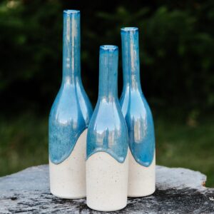 Speckled Stoneware Bottle Vase