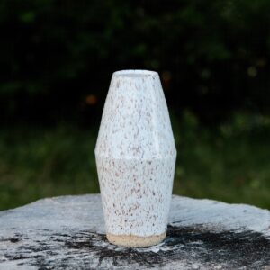 Speckled Stoneware Inverse Hourglass Vase