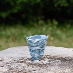 Uneven Marbled Porcelain Vessel