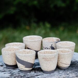 Marbled Speckled Stoneware Cup/Tumbler