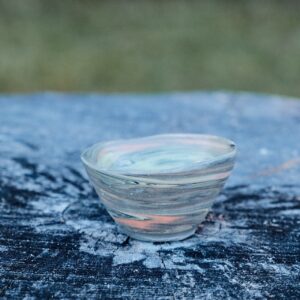 Uneven Marbled Mini Porcelain Bowl