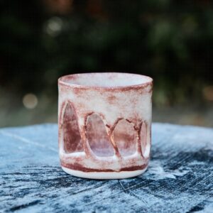 Hand Carved Stoneware Colosseum Candle Holder
