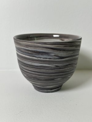 Marbled Black and White Porcelain Cup/Bowl