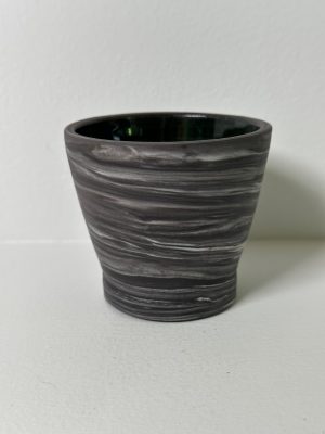 Marbled Black and White Porcelain Cup/Tumbler/Vessel