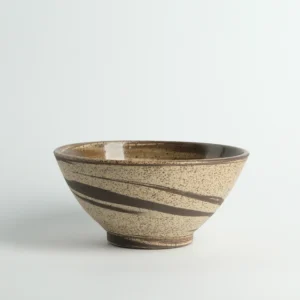 Marbled Black and Speckled Stoneware Bowl