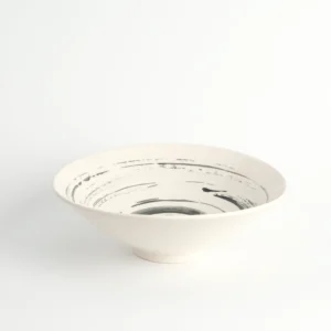 Large Stoneware Warped Bowl