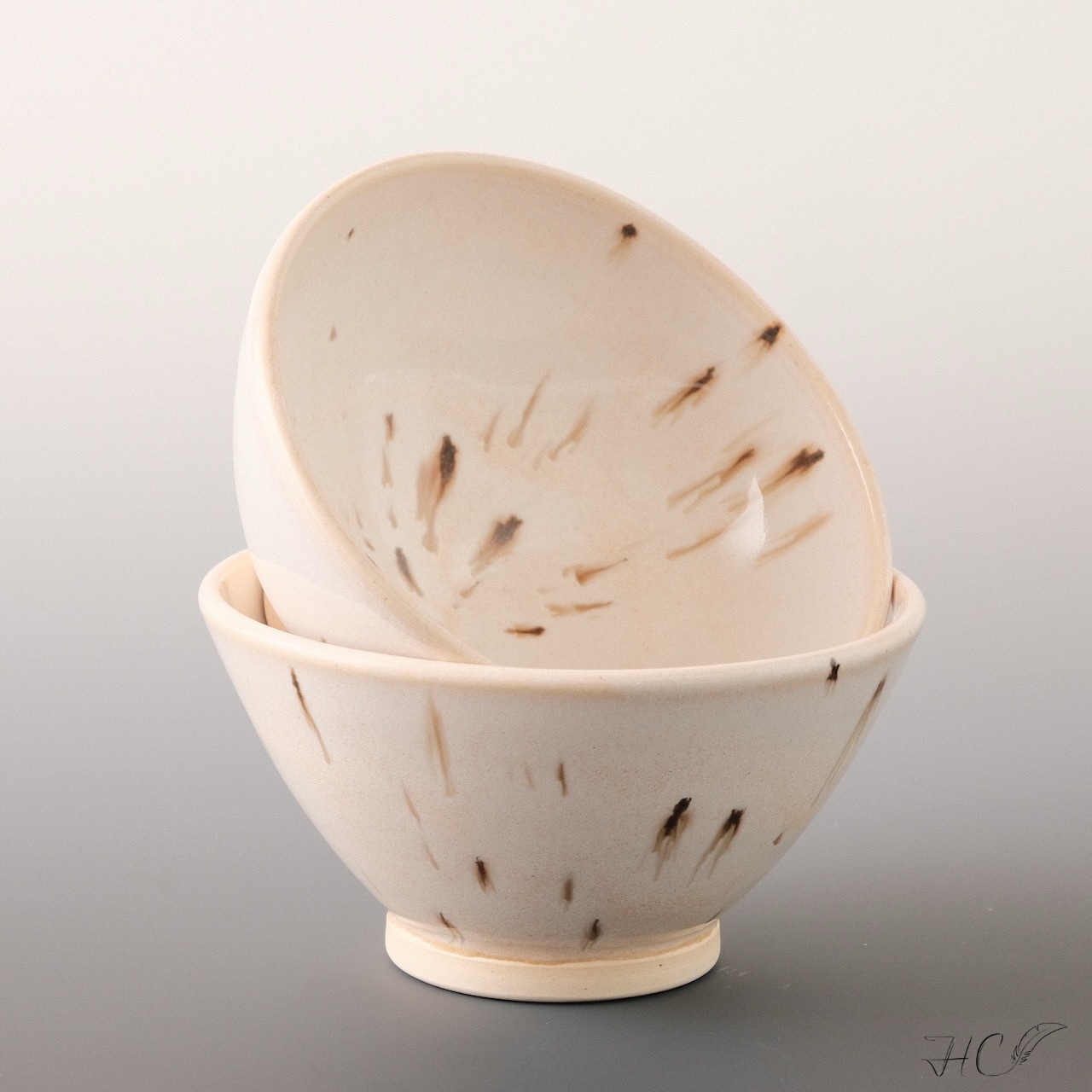Pair of Stoneware Tea Cups - Image 5