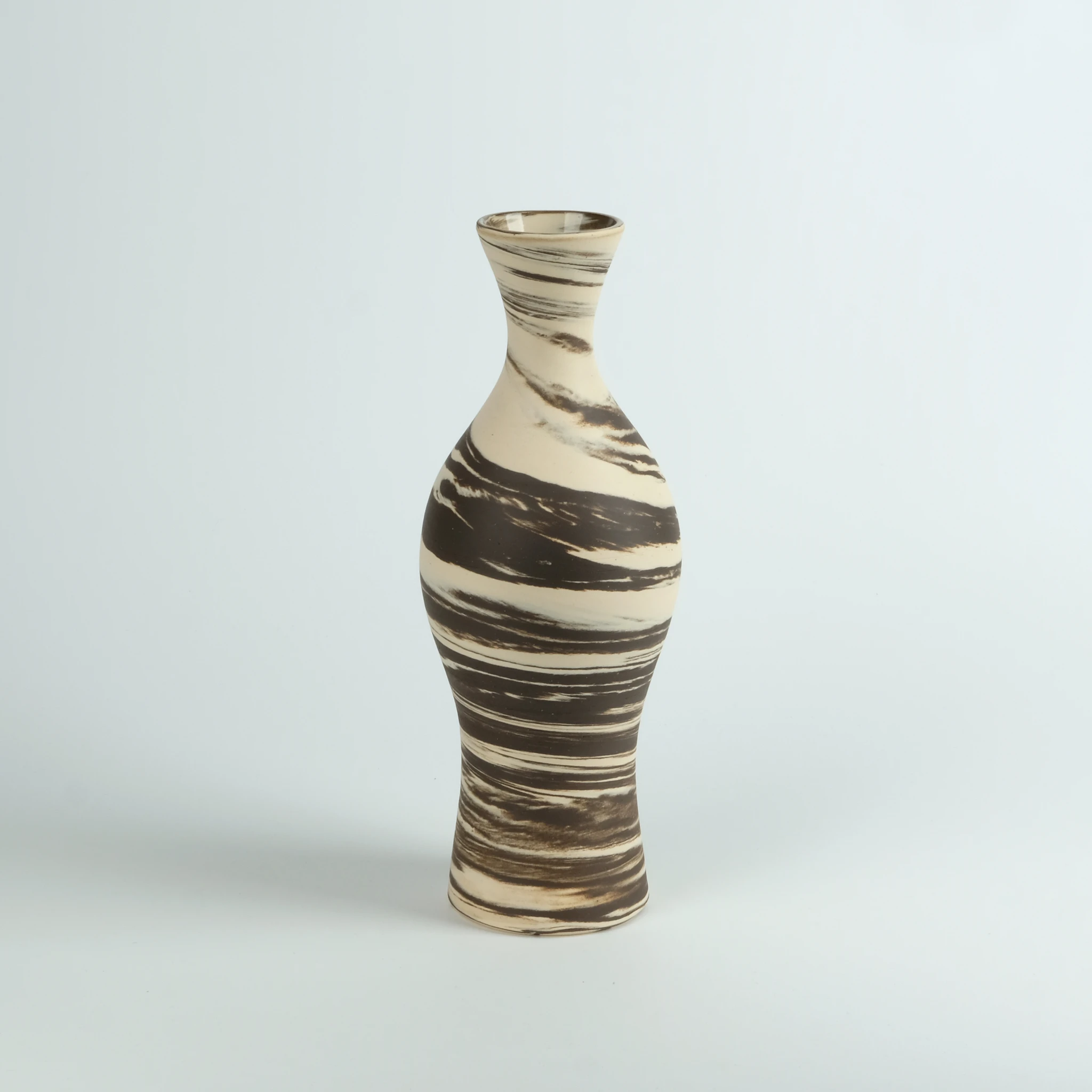 Curvaceous Marbled Vase