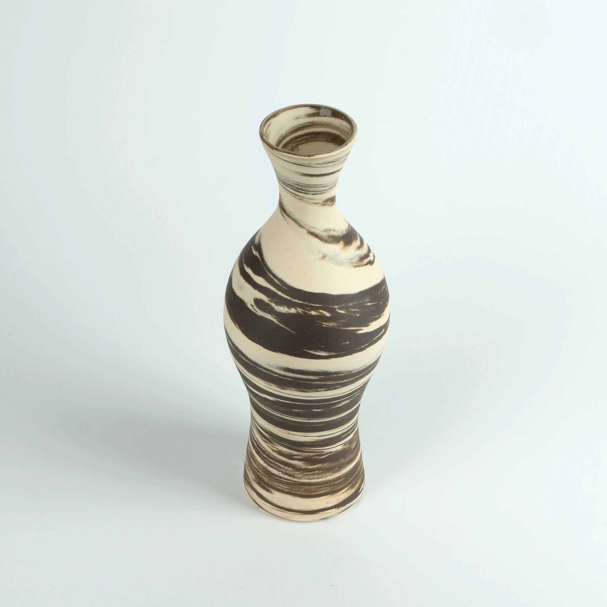 Curvaceous Marbled Vase