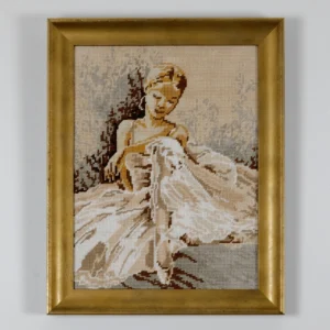Framed Dancer (Danseuse) Needlepoint