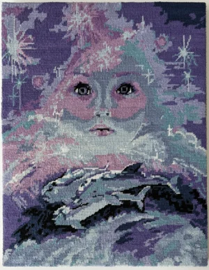 Wonder ("Emerveillement d’après N. Toutain") Needlepoint (unframed).