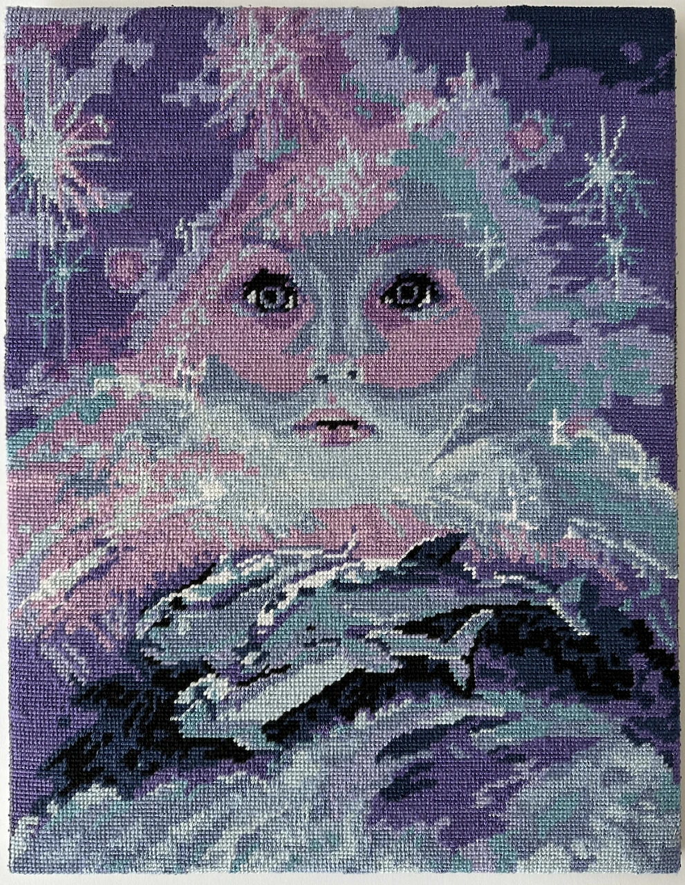 Wonder ("Emerveillement d’après N. Toutain") Needlepoint (unframed).