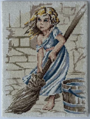 Unframed Finished "Cosette" Needlepoint