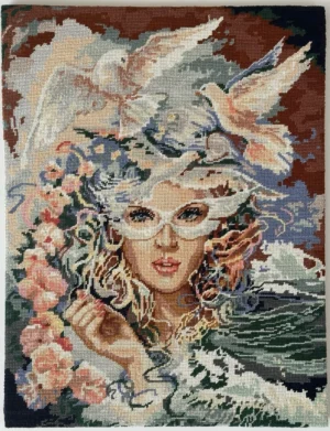 Unframed Finished "Dream" Needlepoint.