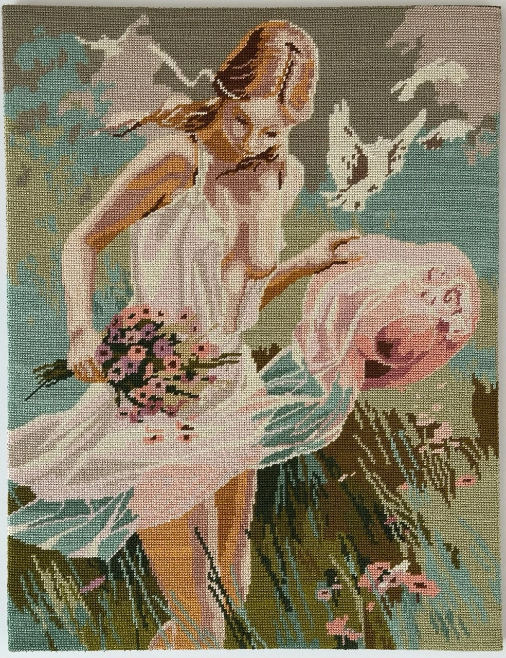 Unframed Finished "Libertine" Needlepoint.