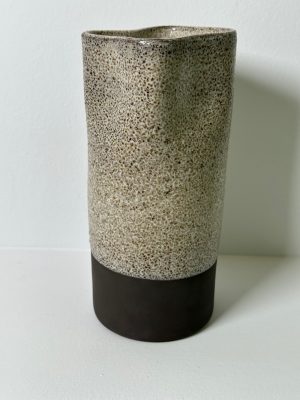 Decorative Vulcan Black Stoneware Vase