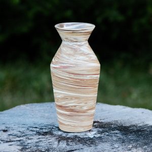 Marbled Stoneware Angular Vase