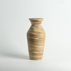 Marbled Stoneware Angular Vase