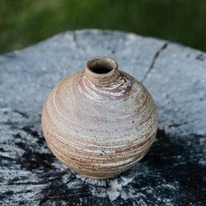 Marbled Stoneware Bottle/Balloon/Vase
