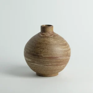 Marbled Stoneware Bottle/Balloon/Vase