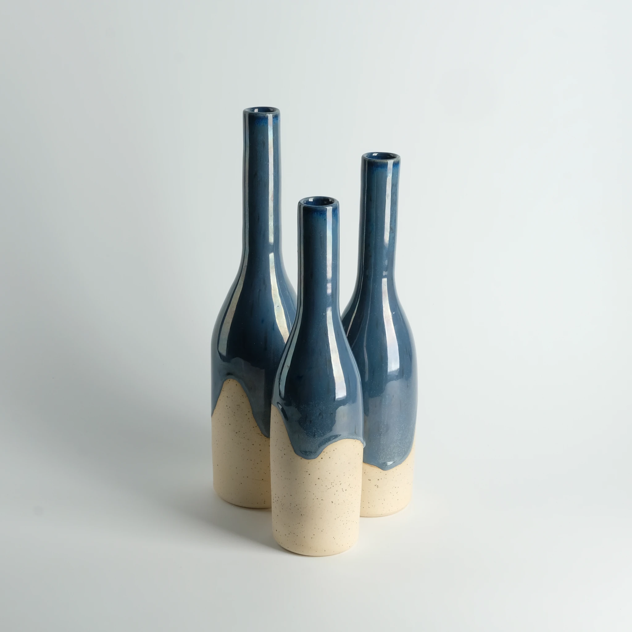 Speckled Stoneware Bottle Vase