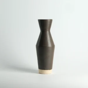 Tall Stoneware Angular Vase