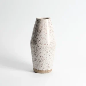 Speckled Stoneware Inverse Hourglass Vase