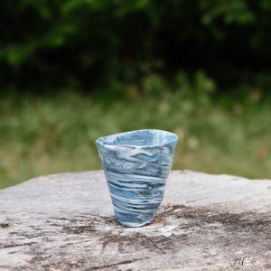 Uneven Marbled Porcelain Vessel