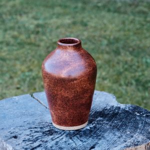 Tall Speckled Stoneware Vase